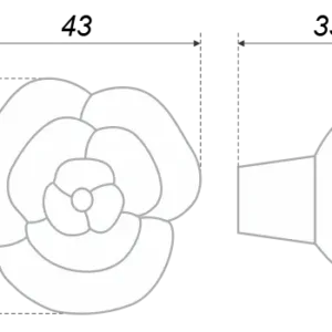 Мебельная ручка LULU ROSE RC087AS/SG.4