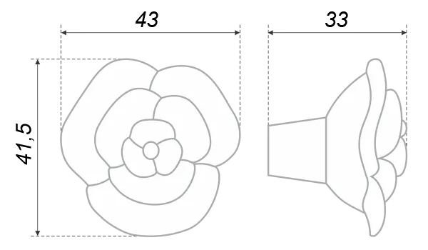 Мебельная ручка LULU ROSE RC087AS/SG.4