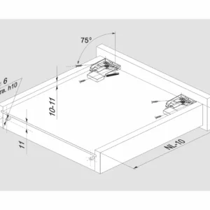 Направляющие скрытого монтажа В-Slide DB8885Zn/300