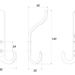 Мебельный крючок DOMANI K352AP.6