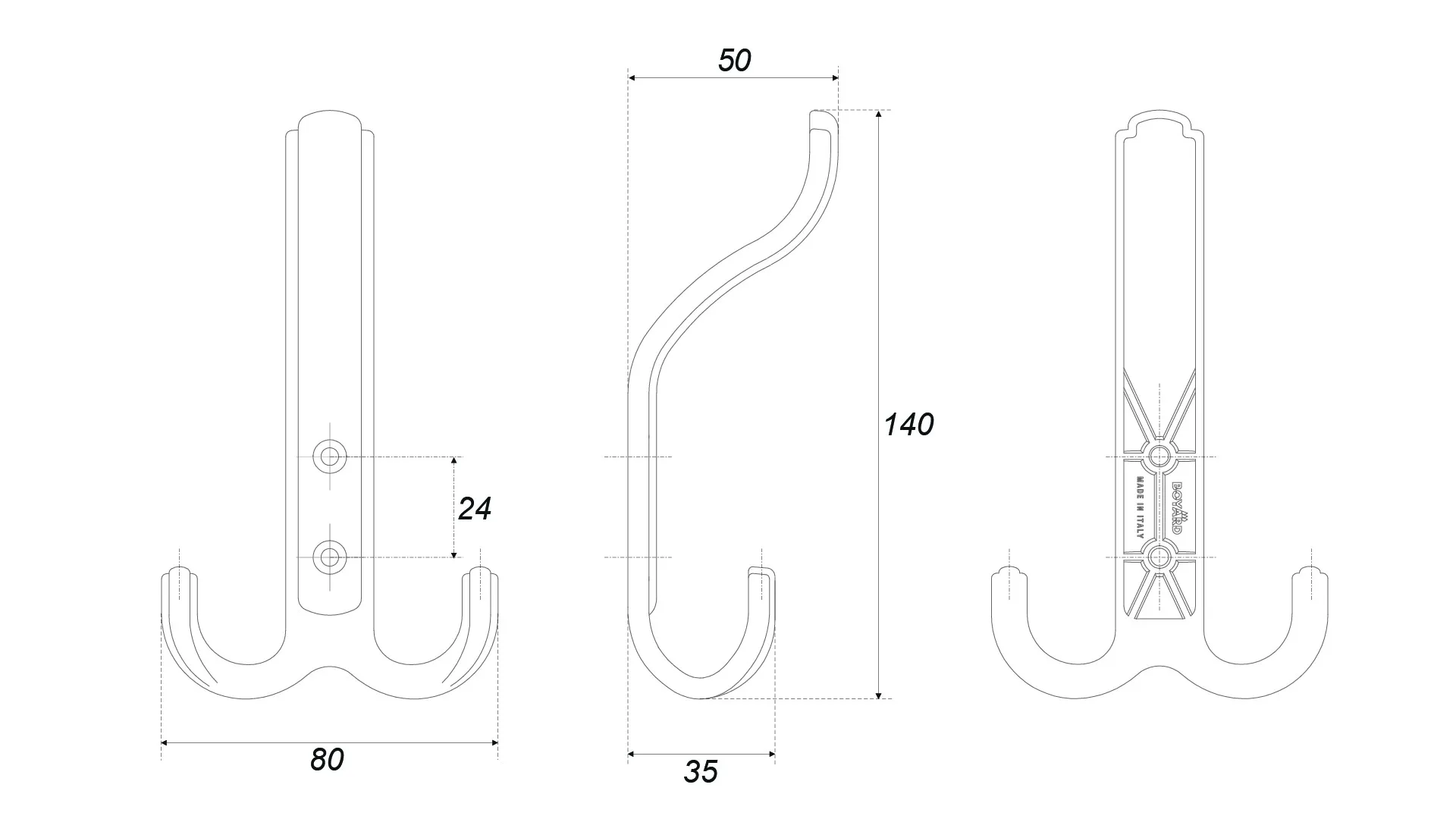 Мебельный крючок DOMANI K352AP.6
