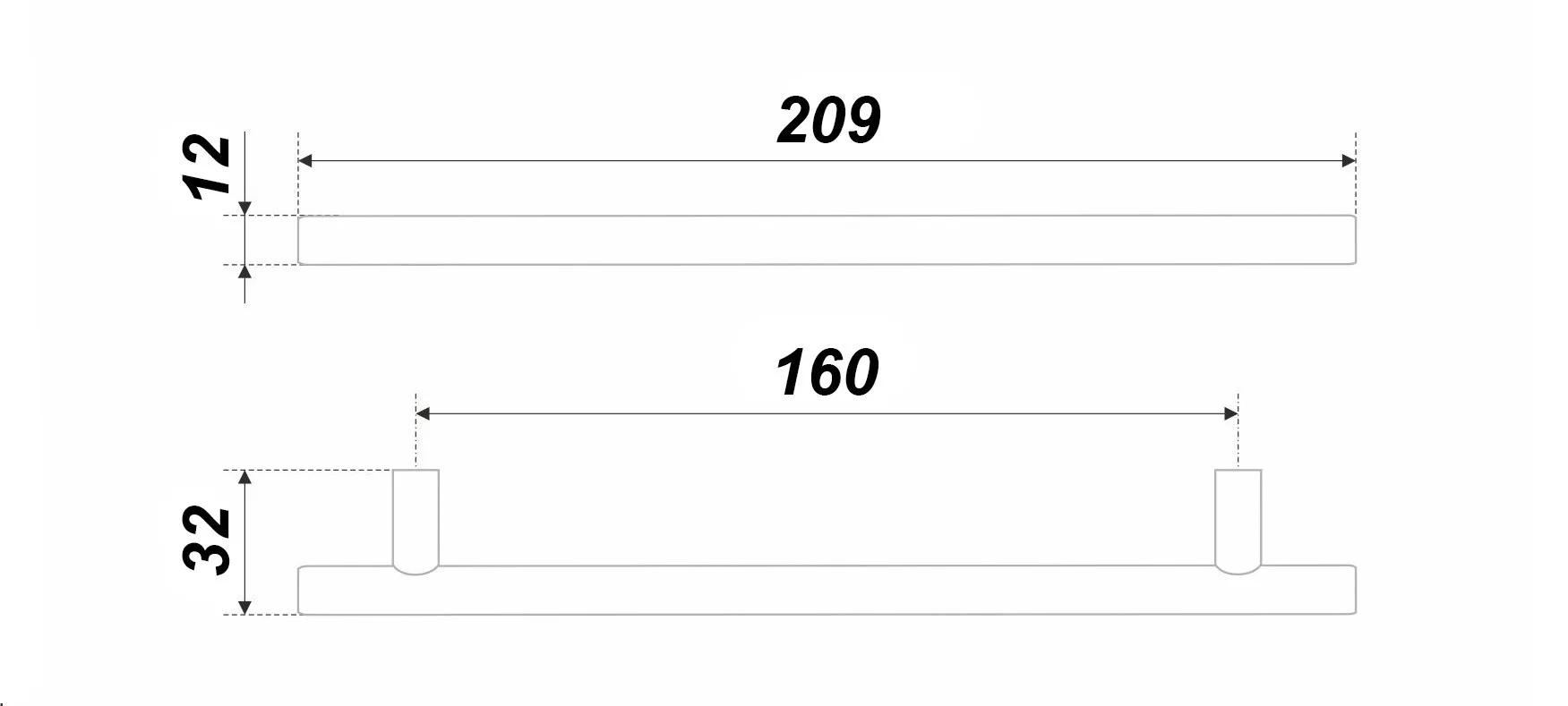 Мебельная ручка AGENT RR007SST.5/160