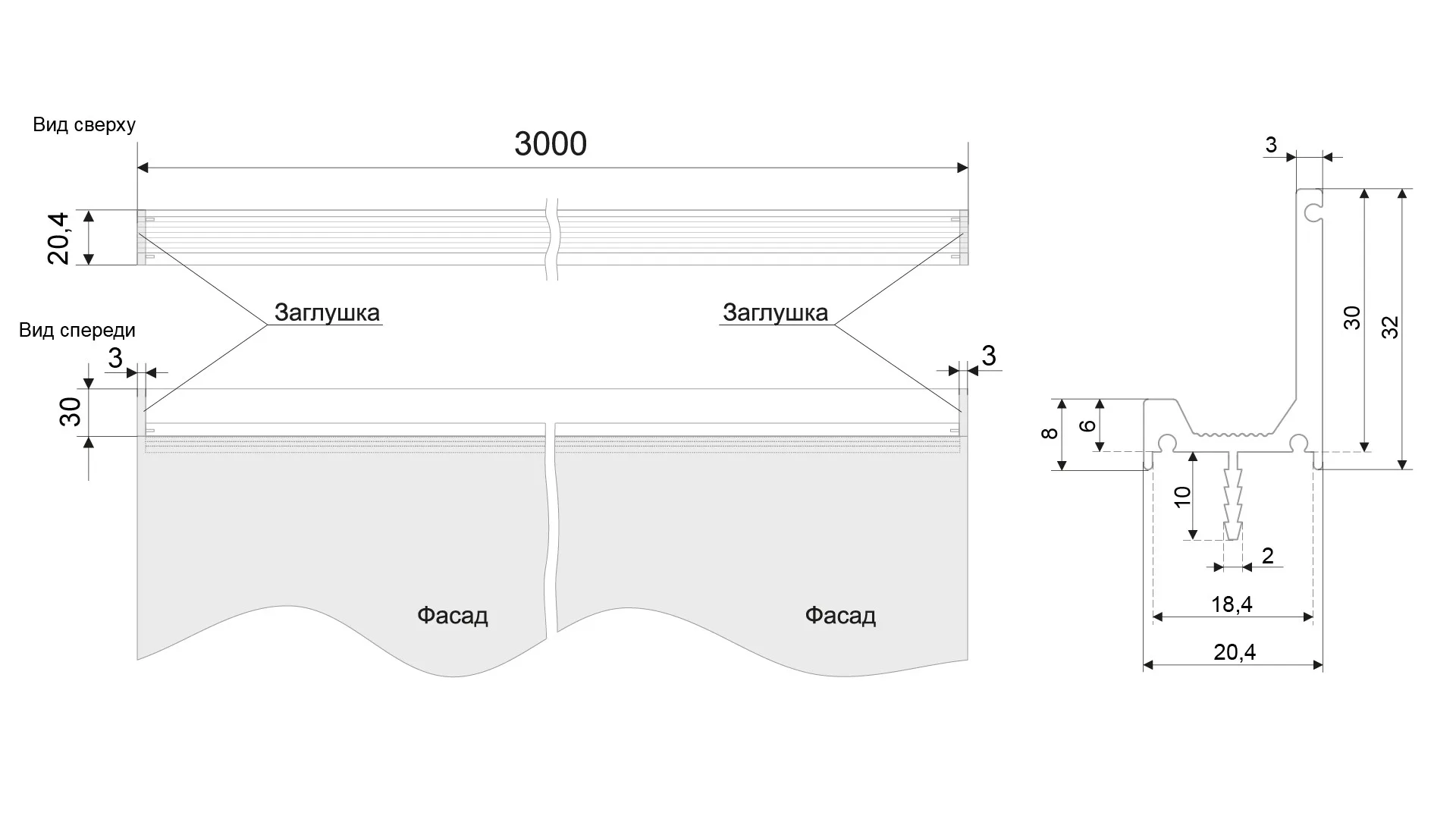 Мебельная ручка URBAN UP RP106BL.1/000/3000