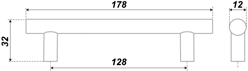 Мебельная ручка RR002BN.5/128