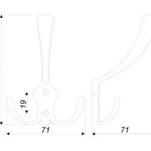 Мебельный крючок K302BAZ.2