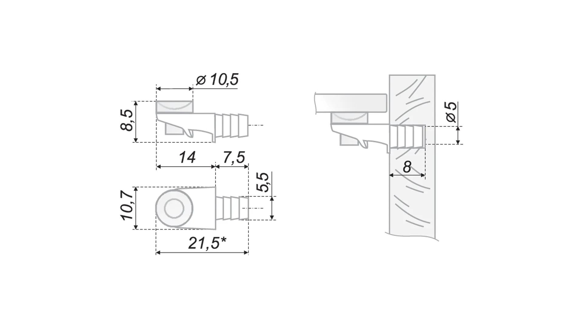 Полкодержатель P001NP.57