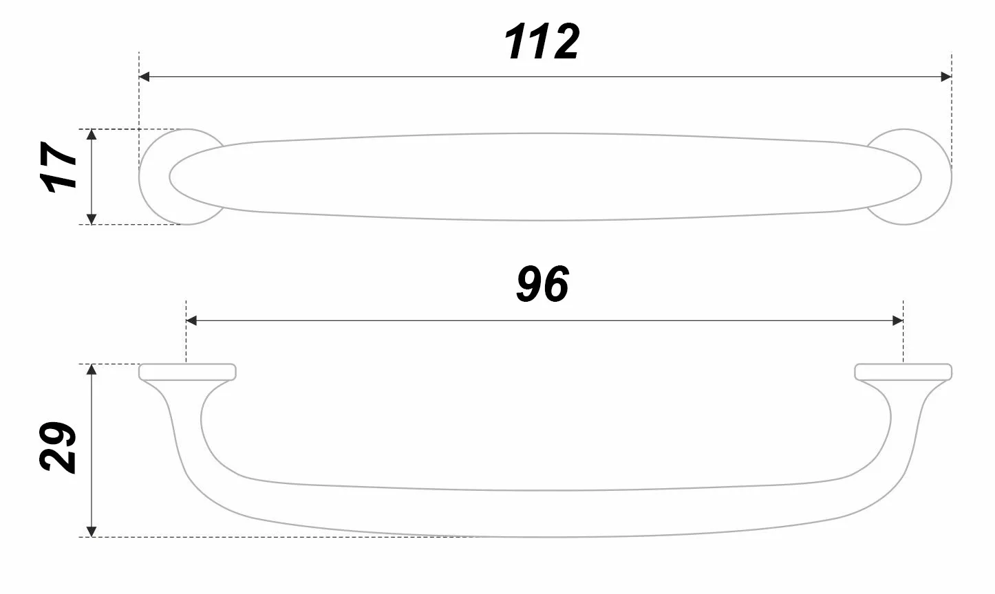 Мебельная ручка OLSEN RS463BL.4/96