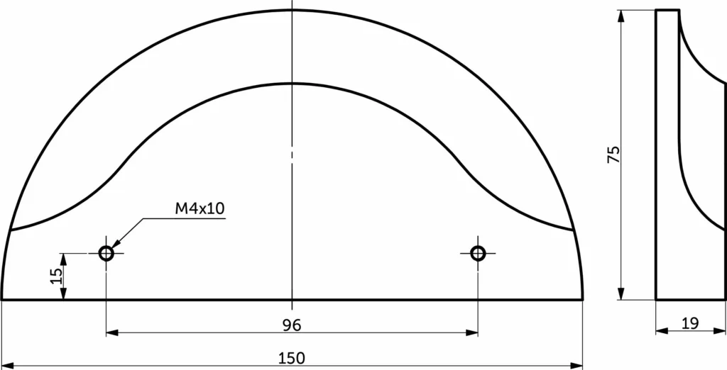 Ручка меб. скоба деревянная BONSAI 96 ясень, AKS