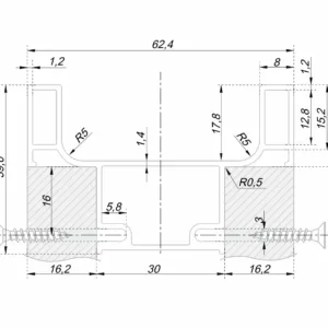Вертикальный профиль GOLA BALANCE RP053BL.1/000/2900