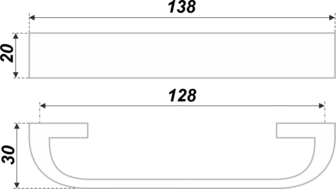 Мебельная ручка RS277CP.1/128