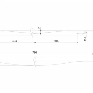 Мебельная ручка ERA RT108SST.1/608/800