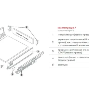 Традиционные боковые стенки СТАРТ стандартной высоты SBDW08/GR/300