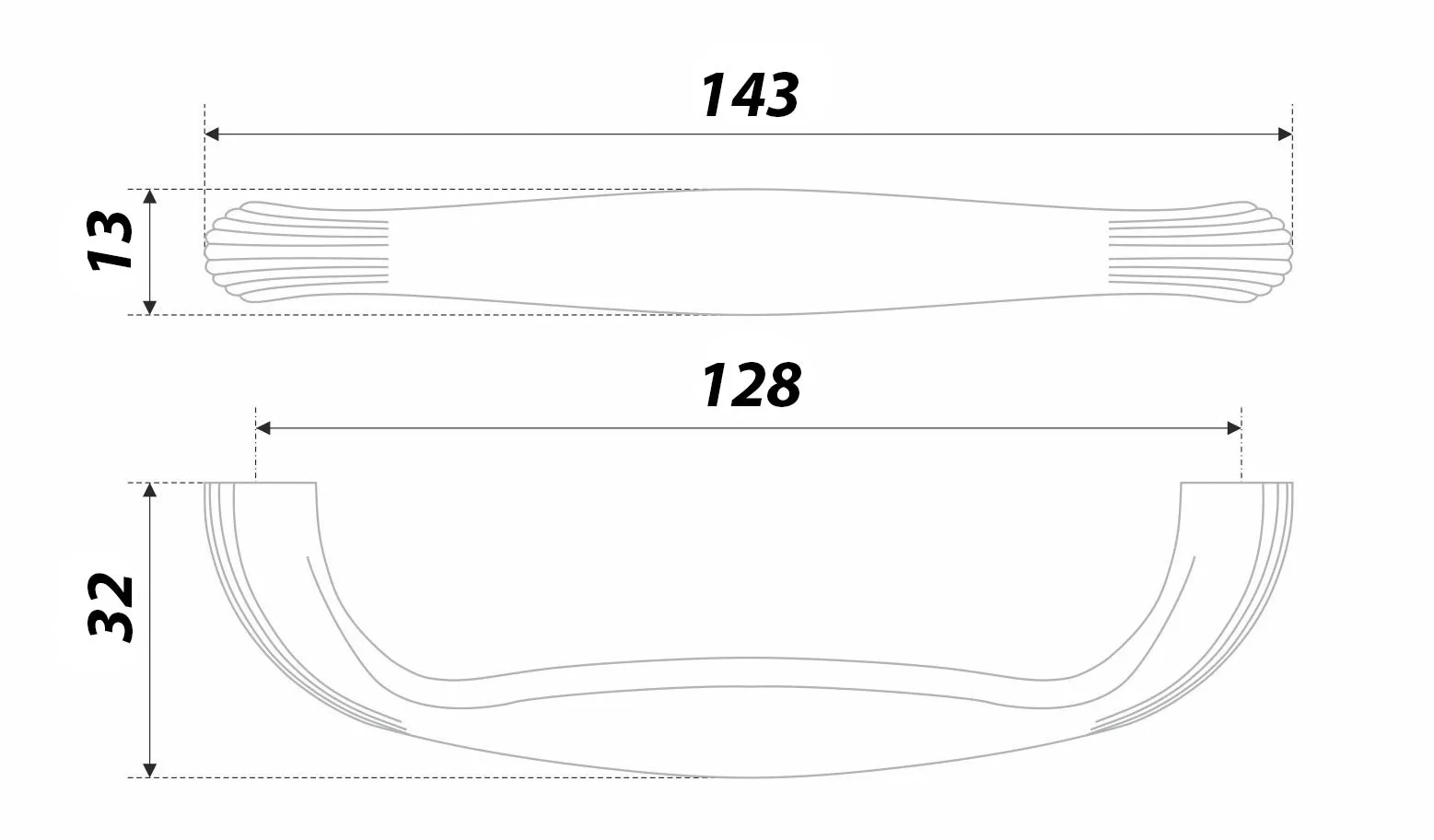 Мебельная ручка MAGICA RS198BAB.4/128