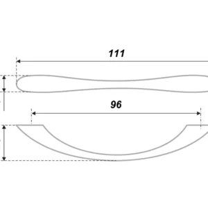 Мебельная ручка RS028DBL.3/96