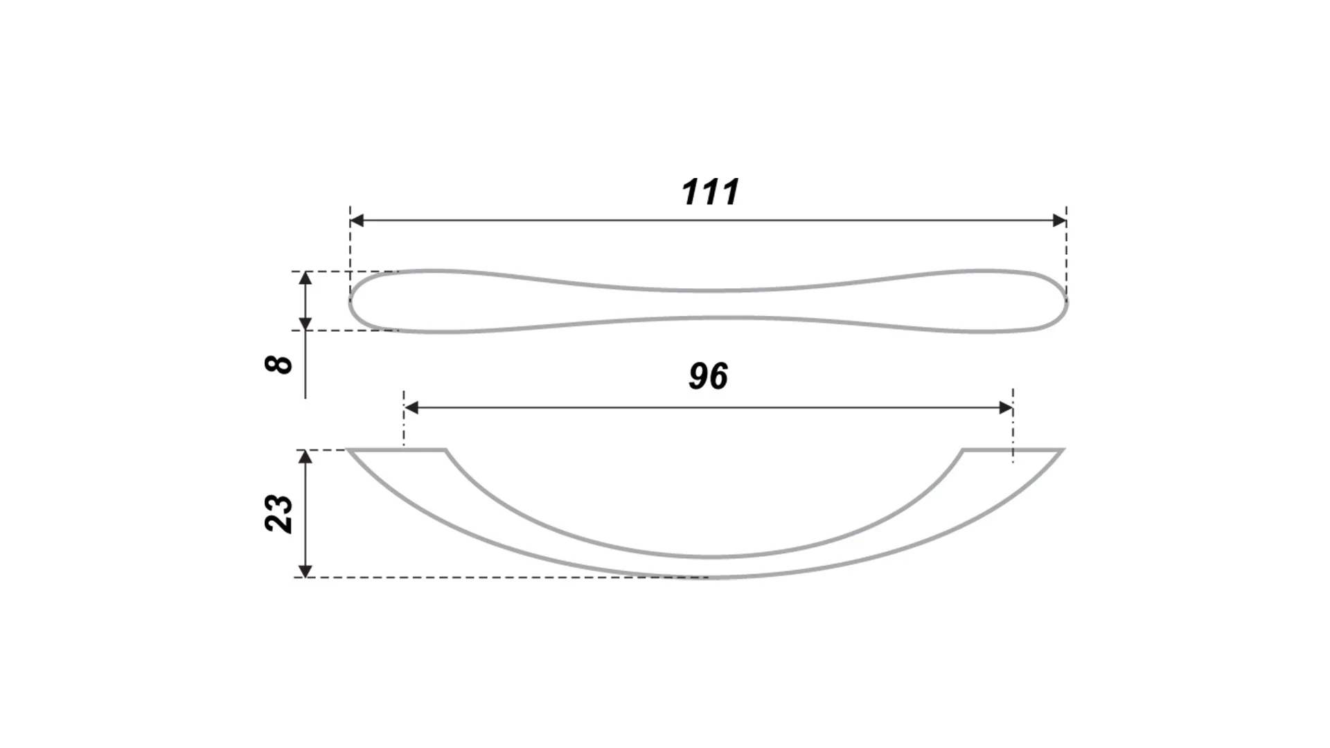 Мебельная ручка RS028CP.3/96