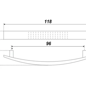 Мебельная ручка RS002SN.4/96