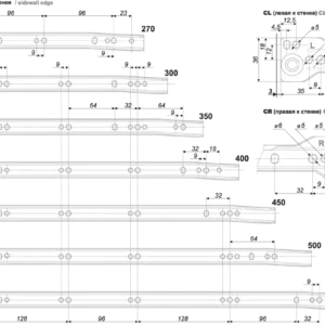 Системы выдвижения MB15001GR/500