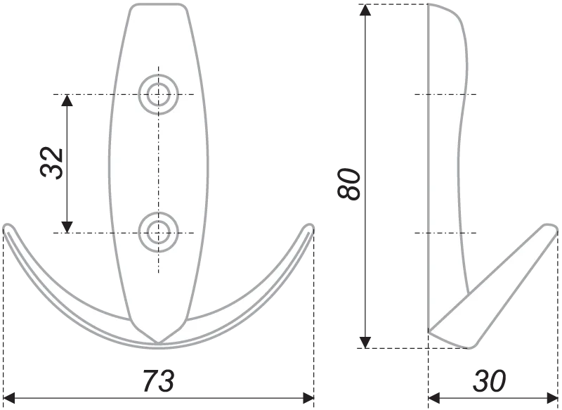 Мебельный крючок K204.03CP.11
