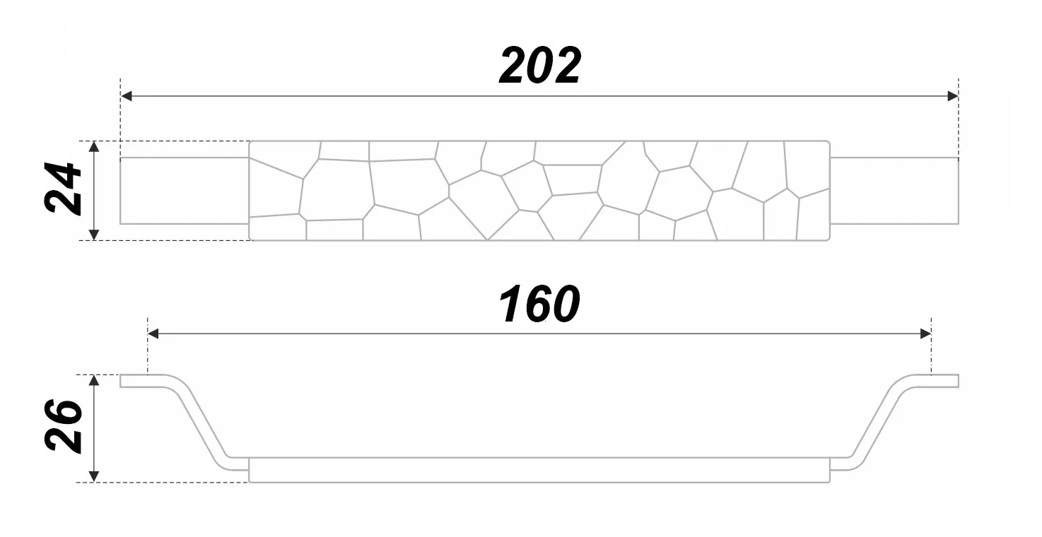 Мебельная ручка LOFT RS322MBDN.5/160