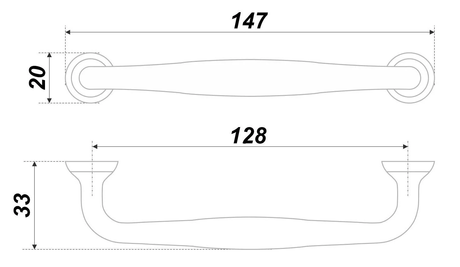 Мебельная ручка URSULA RS433CP.4/128