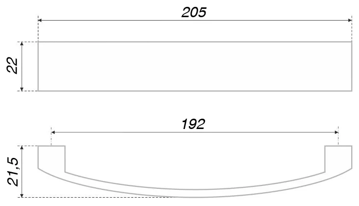 Мебельная ручка RS191BN.4/192