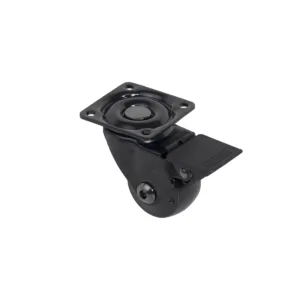 Колесо меб. ORION d35 h50 с площадкой с торм., черный AKS