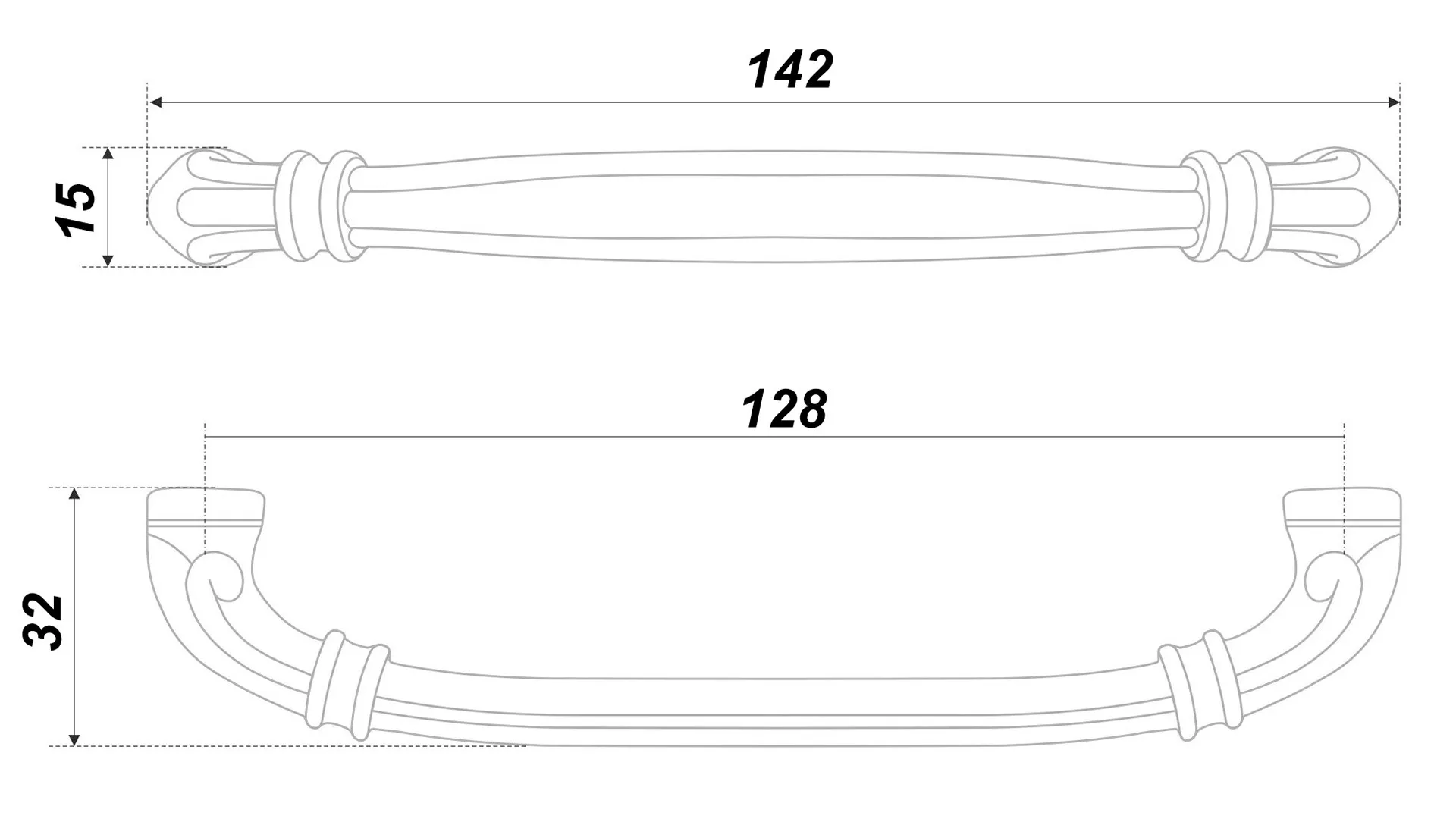 Мебельная ручка REBECA RS439BAZ.4/128
