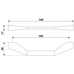 Мебельная ручка RS186CP.4/128