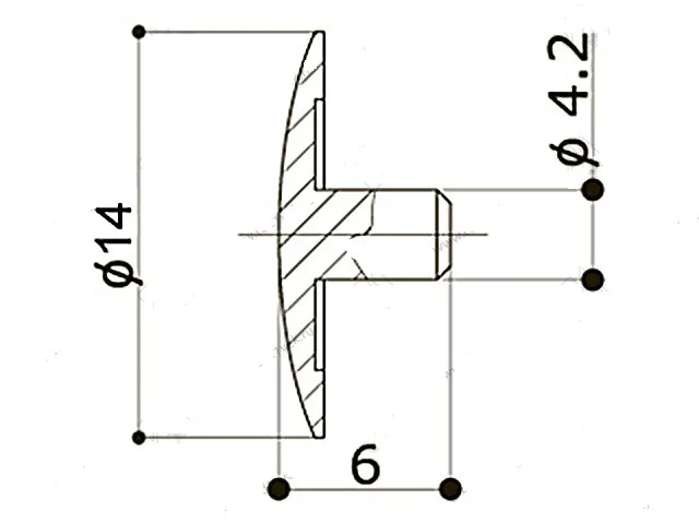 Заглушка под евровинт (конфирмат) пластиковая 100 шт темно-коричневый