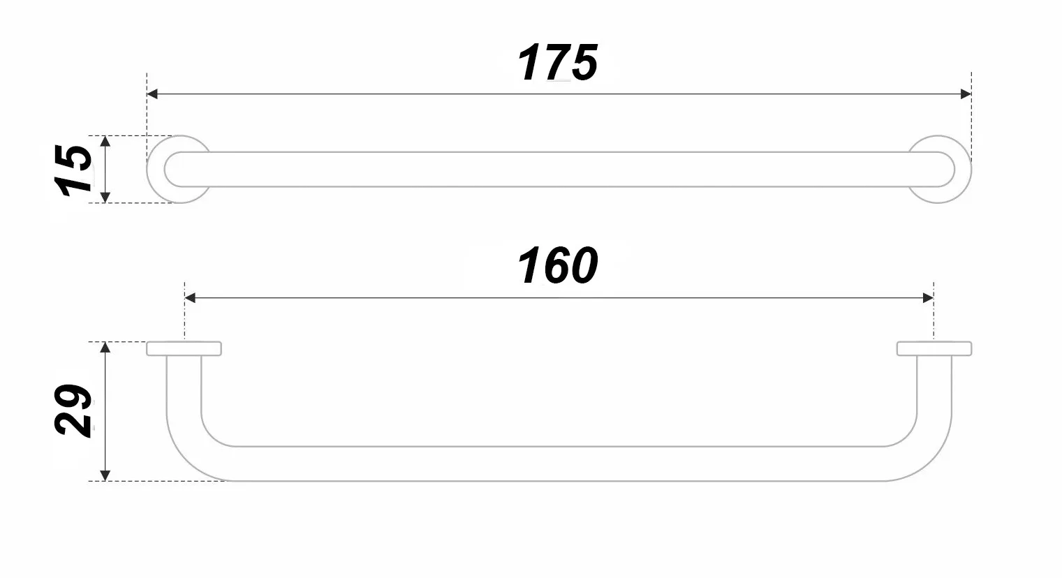 Мебельная ручка HYGGE RS293BL.4/160
