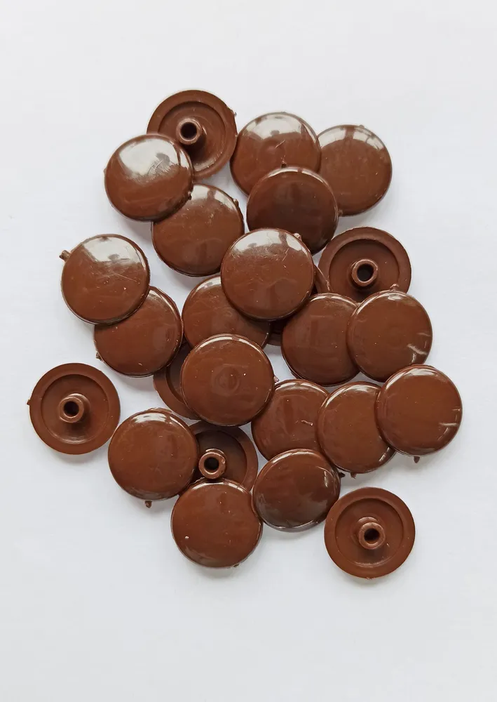 Заглушка под евровинт (конфирмат) пластиковая 100 шт темно-коричневый