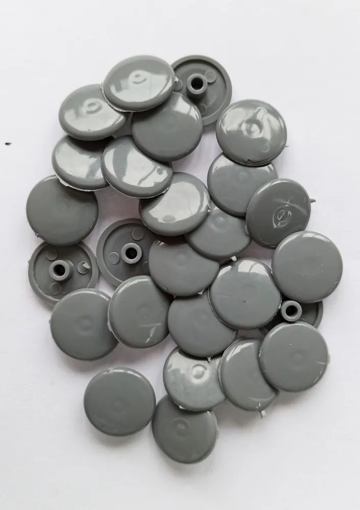 Заглушка под евровинт (конфирмат) пластиковая 100 шт серый