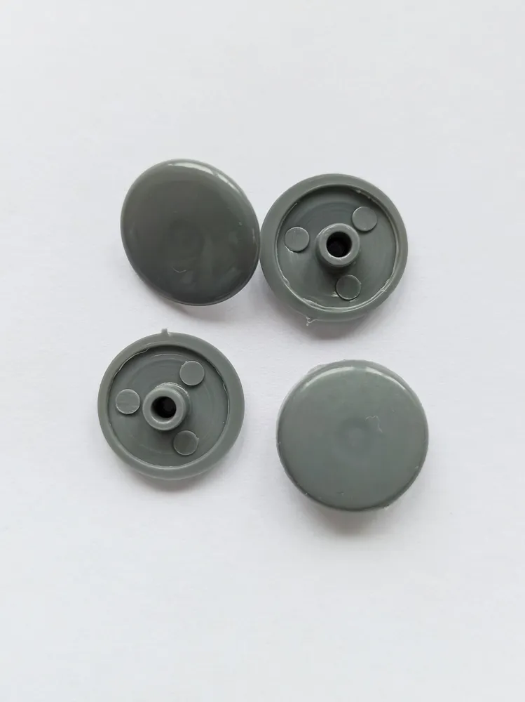 Заглушка под евровинт (конфирмат) пластиковая 100 шт серый