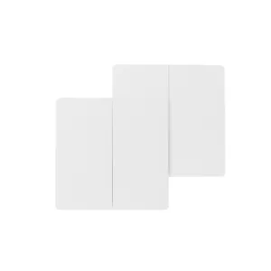 Выключатель кинетический, с реле, проходной, 2 клавиши, белый, AKS