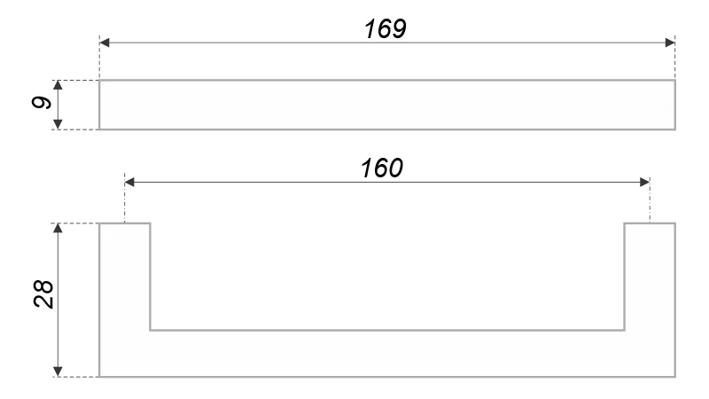 Мебельная ручка QUADRA RS043SC.4/160