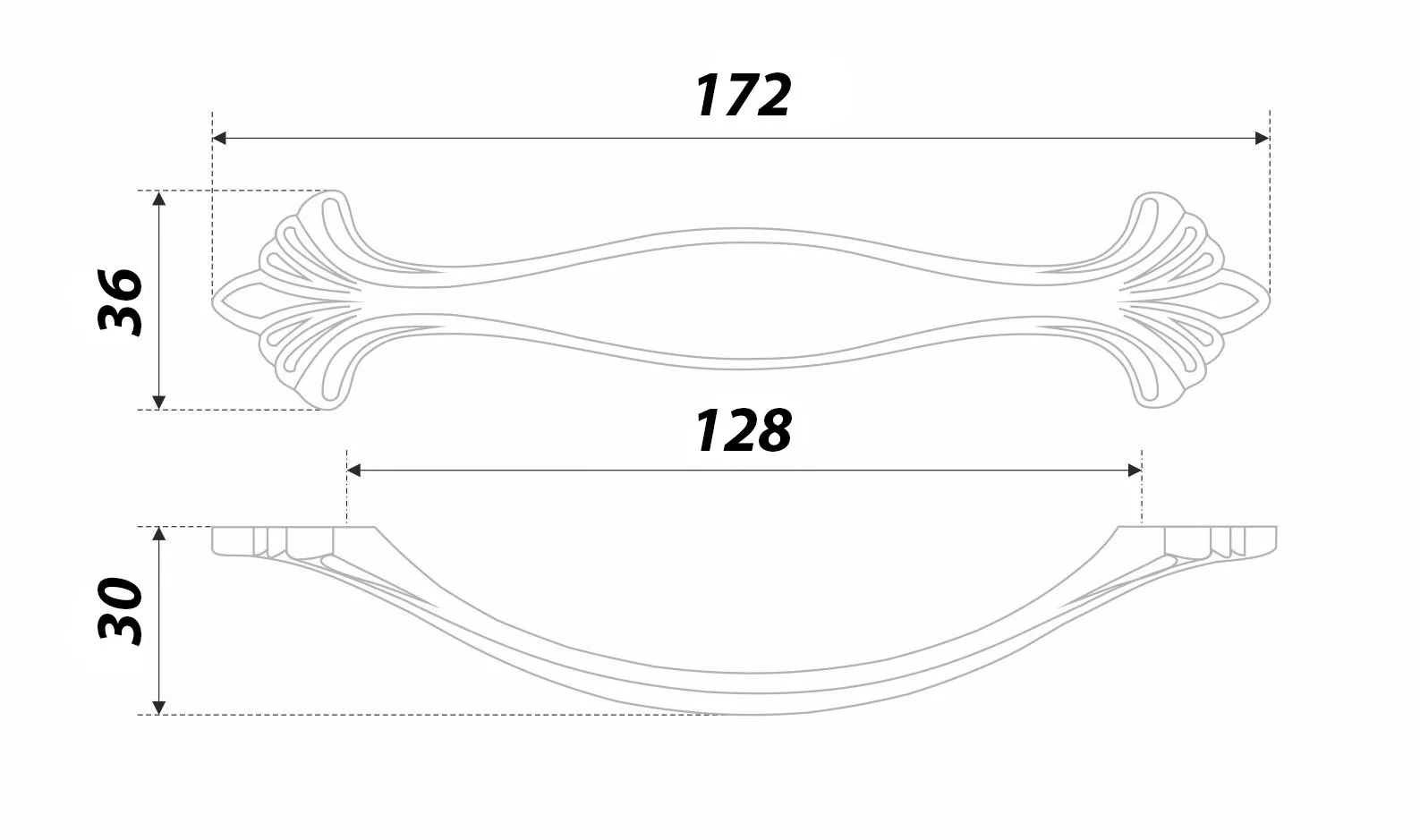 Мебельная ручка CODA RS453BAZ.3/128