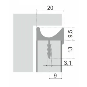 Мебельная ручка U-LINE RP004BL.1/000/3000