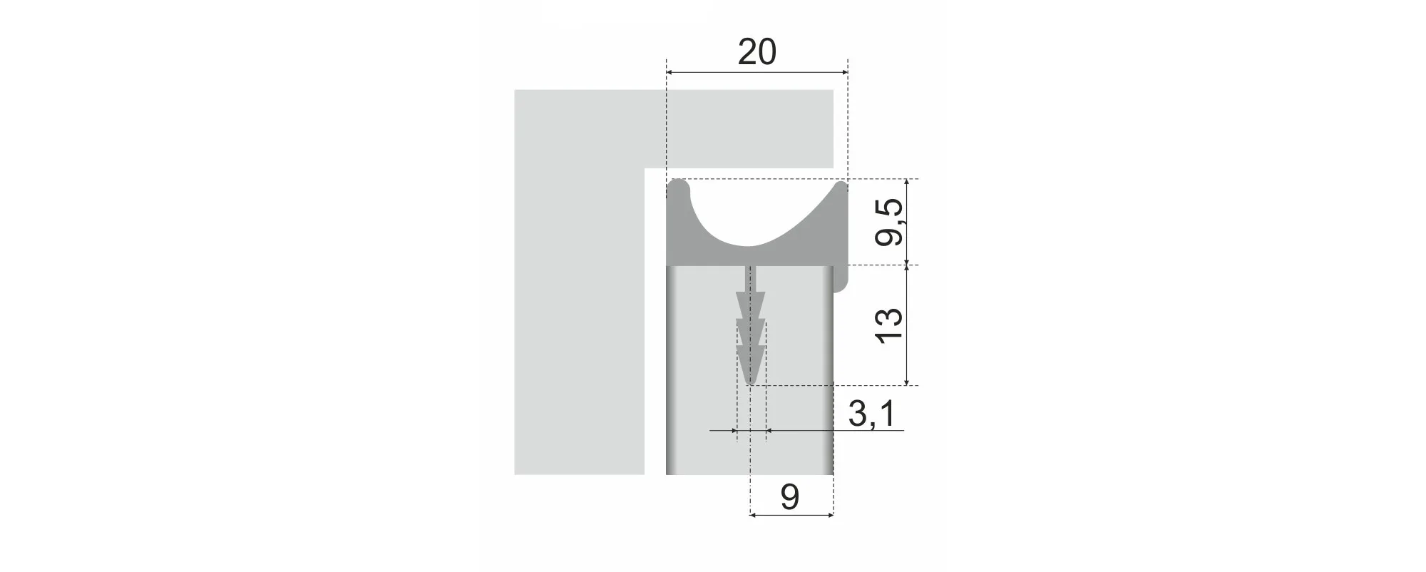 Мебельная ручка U-LINE RP004BL.1/000/3000