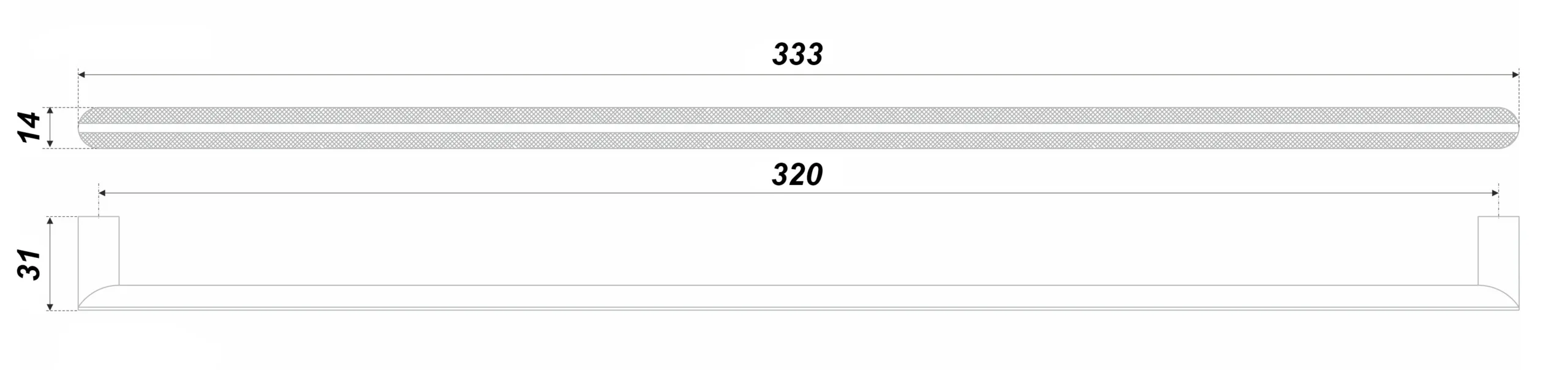 Мебельная ручка FACTURA RS320BAC.5/320