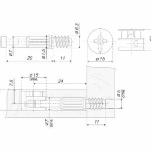 Стяжка B-fix ST01/53/6/RdZn/01
