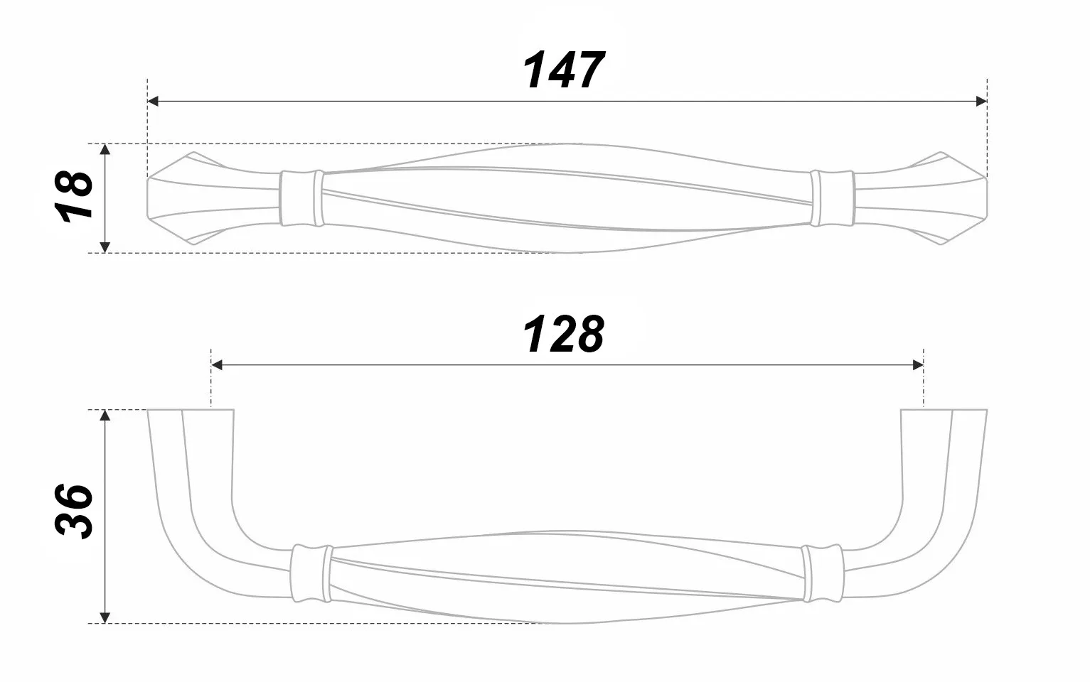 Мебельная ручка ADAGIO RS452AB.4/128