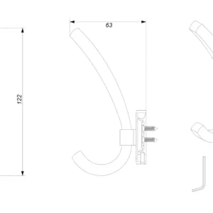 Мебельный крючок HENRY K217BSN.9