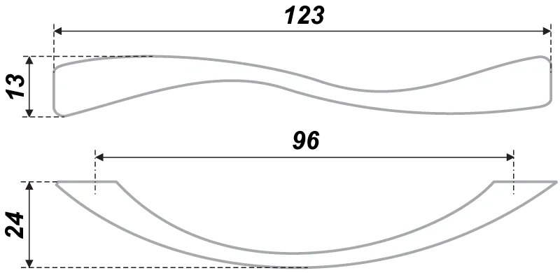 Мебельная ручка RS032SN.3/96