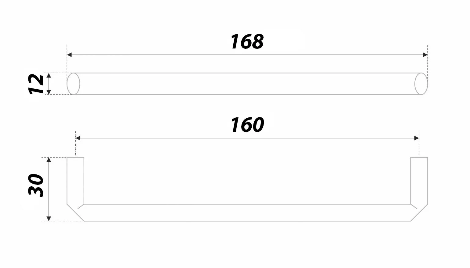 Мебельная ручка ARCTICA RS296BL.4/160
