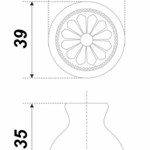 Мебельная ручка CERAMICA RC107AB.4/W