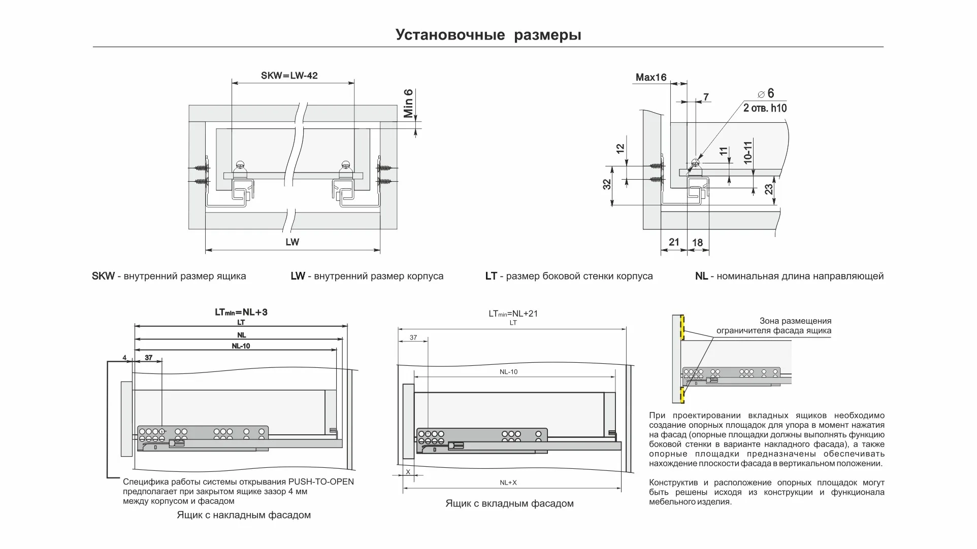 Направляющие скрытого монтажа В-Slide DB8886Zn/300