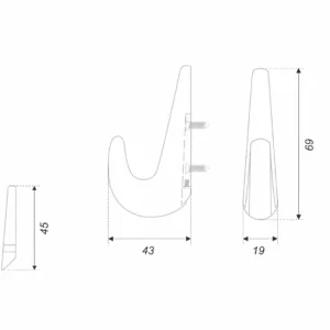 Мебельный крючок NILL K103CP.9