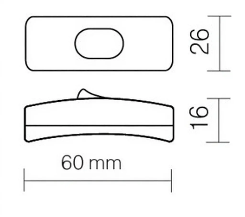Выключатель механический на шнур, 2A, GLS