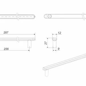 Мебельная ручка VIA RS330BAP.4/256
