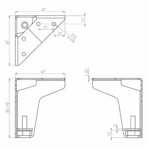 Мебельная опора TOM N332GR.2/80